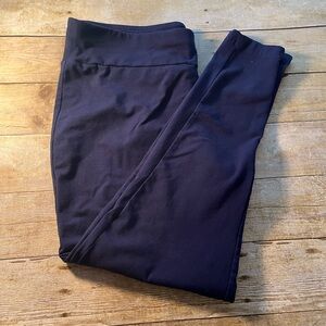 Terra & Sky Women’s Navy Blue Leggings EUC Size 1X (16W-18W)